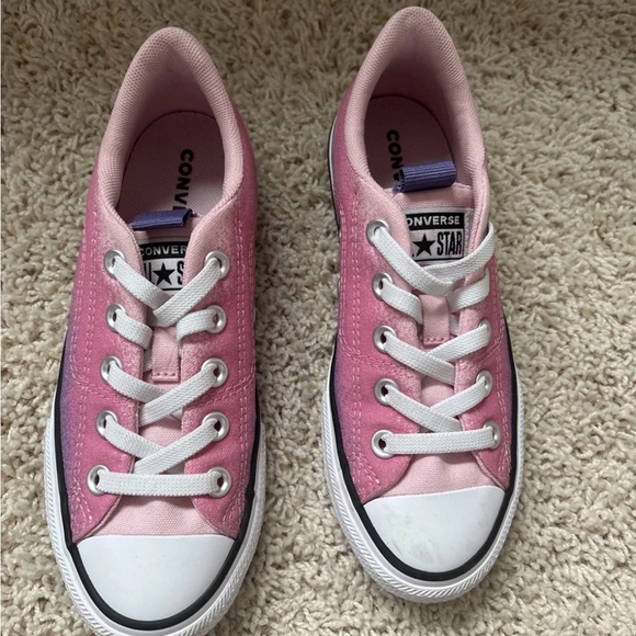 Converse Pink and Purple Kids Sneakers - Picture 2 of 5